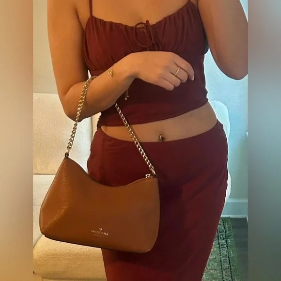 Kate Spade Tan Shoulder Bag with Chain & Adjustable Strap, Great Condition - Picture 6 of 12